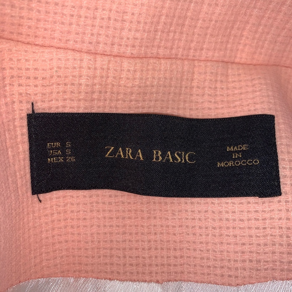 Zara Basic Peach Blazer Size Small - image 6